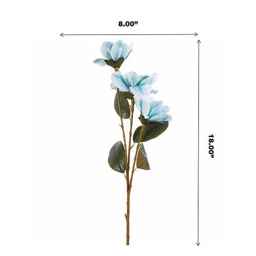 18" Artificial Nature Touch Magnolia Stem (New) — Available in 3 Colors