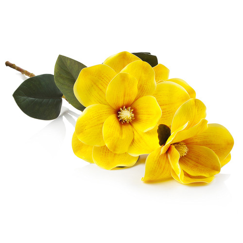 18" Artificial Nature Touch Magnolia Stem (New) — Available in 3 Colors