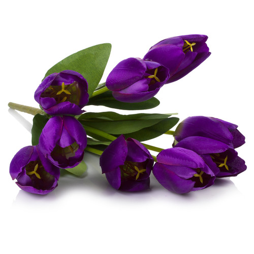 16" Artificial Tulip Flower Bush (New) — Available in 4 Colors