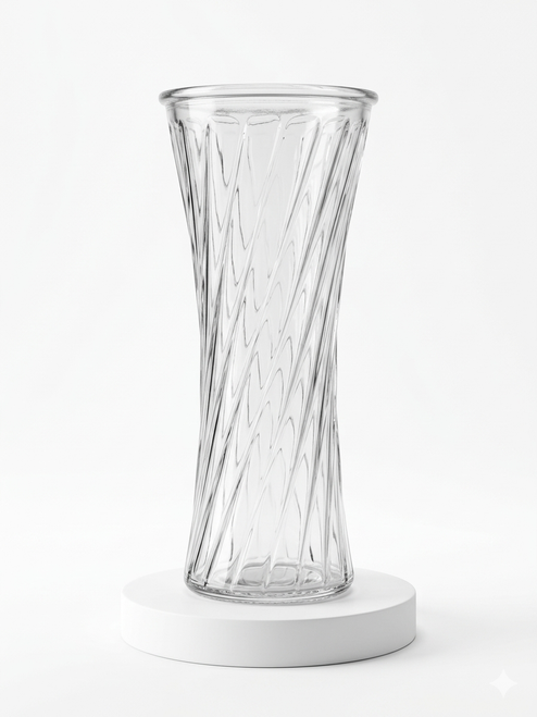 5.0" W 11.0" H Clear Hurricane Glass Vase