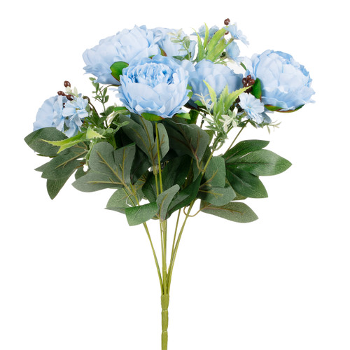 20" Mixed Artificial Peony Flower Bush — Available in 4 Colors