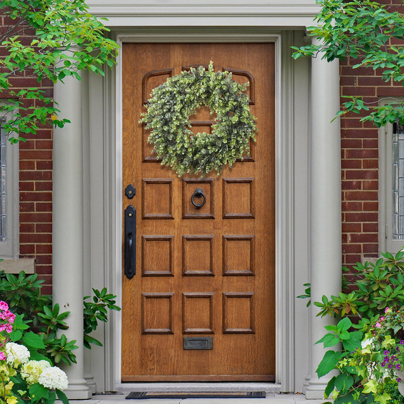 16" Artificial Eucalyptus Leaves Wreath