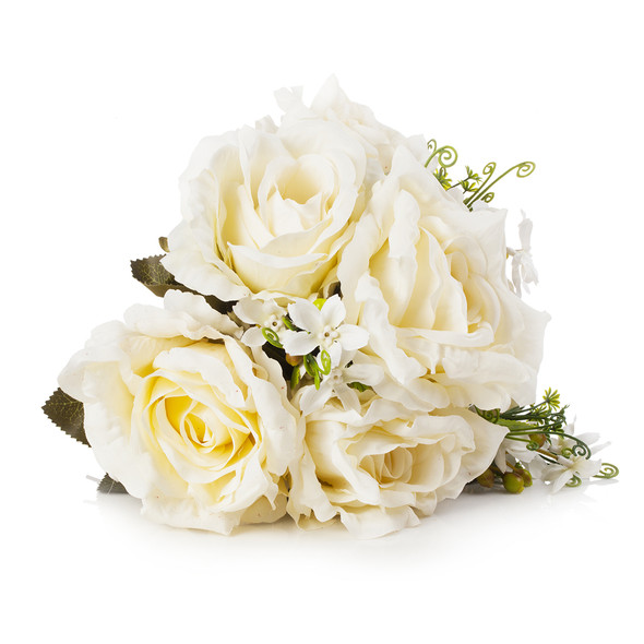 Artificial Rose Flower Bush (Beige)