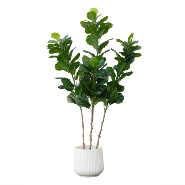 6 ft Artificial Fiddle Leaf Fig Tree in Nursery Pot 6 ft Artificial Fiddle Leaf Fig Tree in Nursery Pot