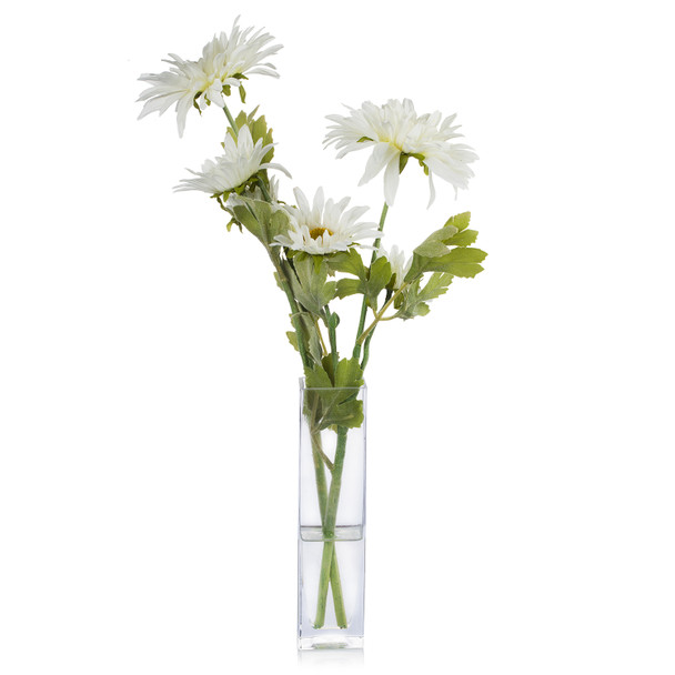 Artificial Daisy Flower Arrangement in Glass Vase(White) Artificial Daisy Flower Arrangement in Glass Vase(White)