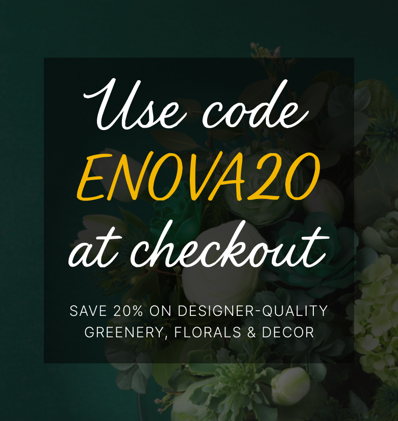 Website sitewide discount with styled botanicals