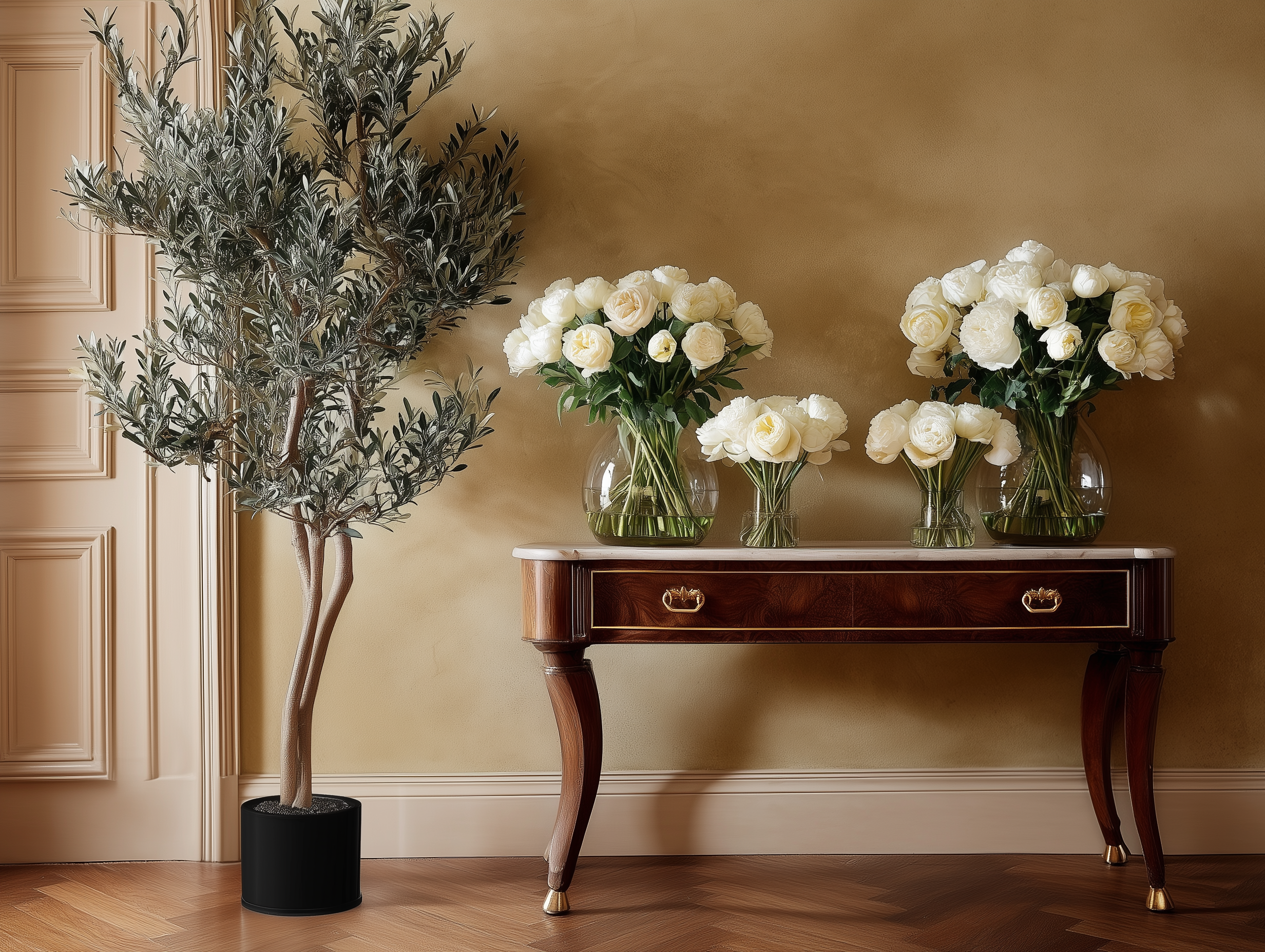Timeless Classic space with elegant florals and refined arrangements