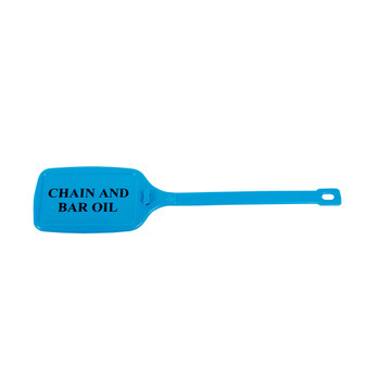 FUE7777 - IDENTIFICATION & FUEL TAGS CHAIN & BAR OIL PLASTIC BLUE