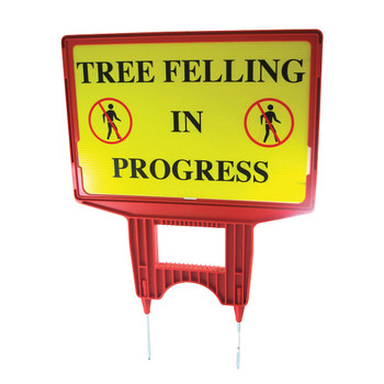 SGN6934 - TREE FELLING IN PROGRESS SIGN STRONG PLASTIC