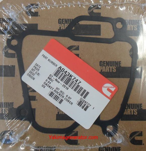 Onan Valve Cover Gasket - Yakima Generator A043K747