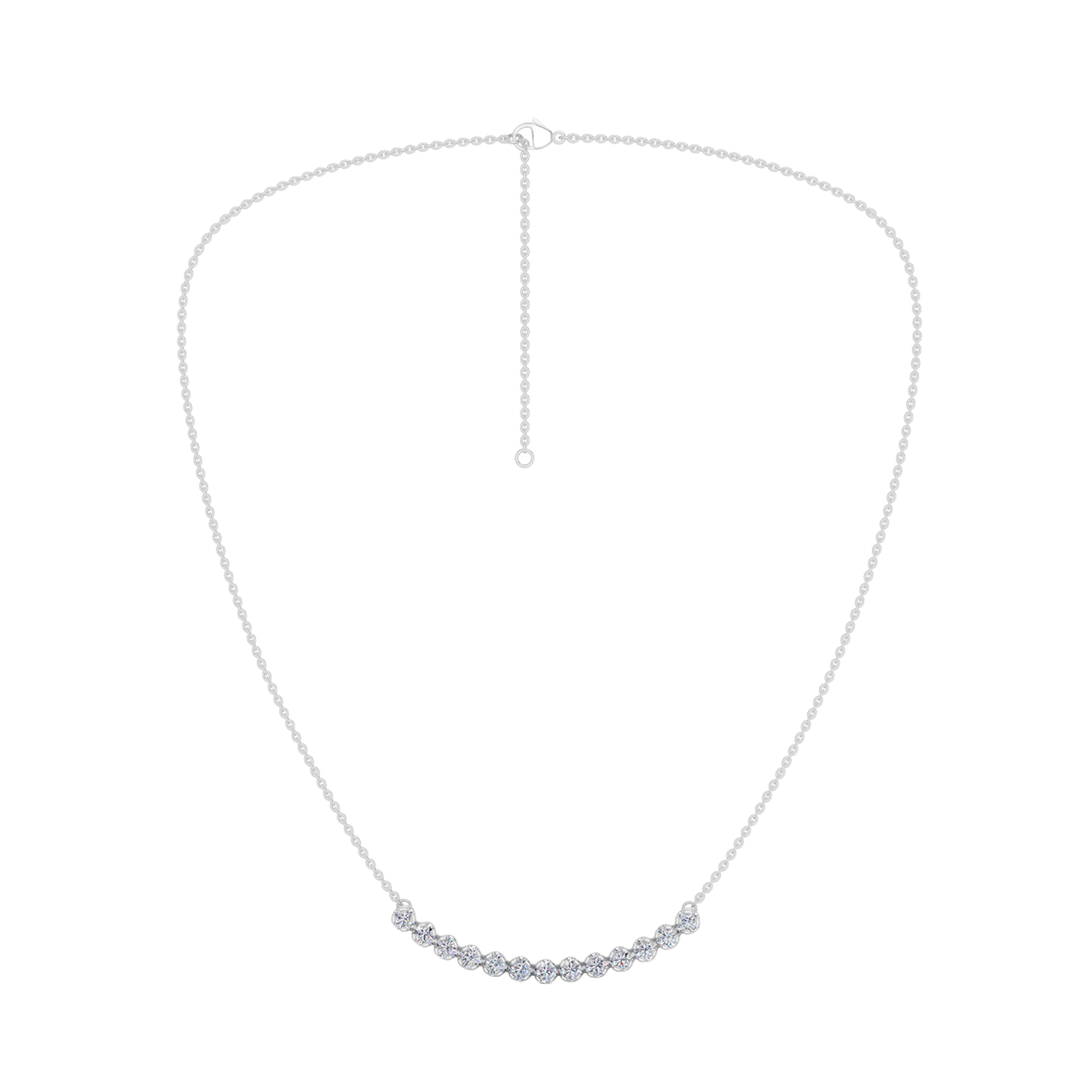 Petite U-Bar Diamond Necklace