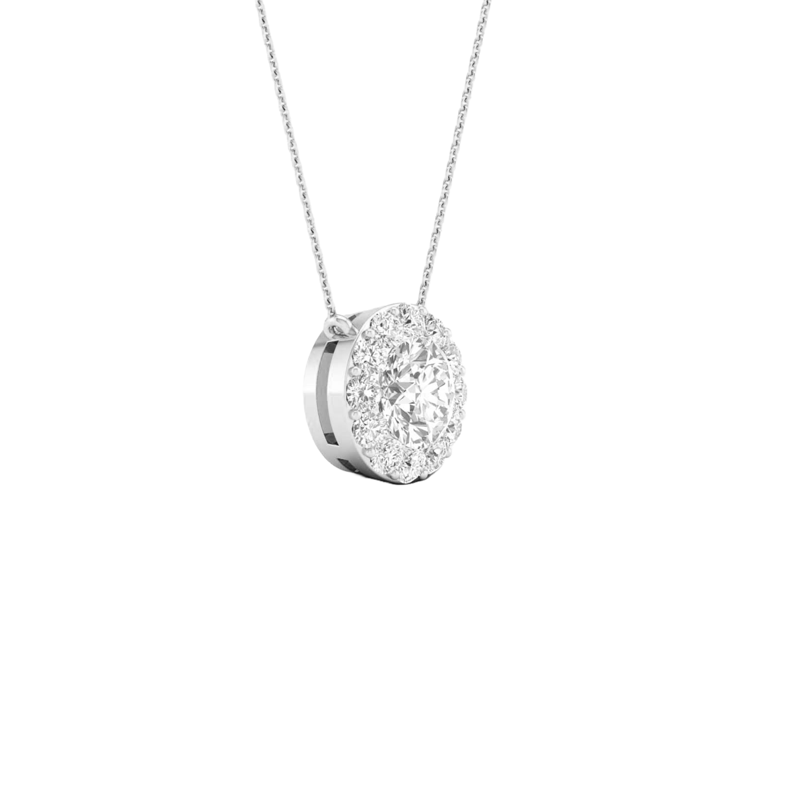 Maximalist Round Solitaire Diamond Pendant