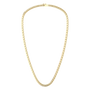 Back view of a yellow gold diamond tennis necklace displaying the polished gold links, secure clasp, and clean construction.