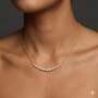 Petite Graduated Diamond Curve Necklace
