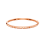 A sleek, high-polish 14k rose gold bangle from the Amorati Fourteen Collection, featuring scattered star insets with shimmering round lab-grown diamonds.