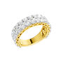 A breathtaking 14k yellow gold full eternity band featuring two rows of shimmering round-cut lab-grown diamonds totaling 3.0 carats.