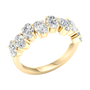 A sophisticated 14k yellow gold 2/3 eternity wedding band featuring 2.0 total carats of shimmering oval-cut lab-grown diamonds.