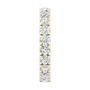 A luxurious 14k yellow gold full eternity band featuring 2.0 total carats of round-cut lab-grown diamonds set in unique, sculptural twist prongs.