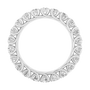 A brilliant 14k white gold eternity ring showcasing a continuous circle of premium round-cut diamonds in a modern twist-prong setting.