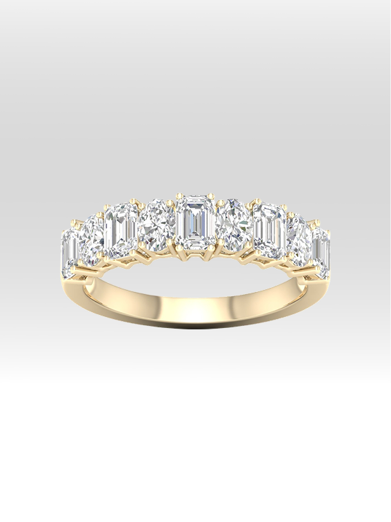 Horizon Line Diamond Ring