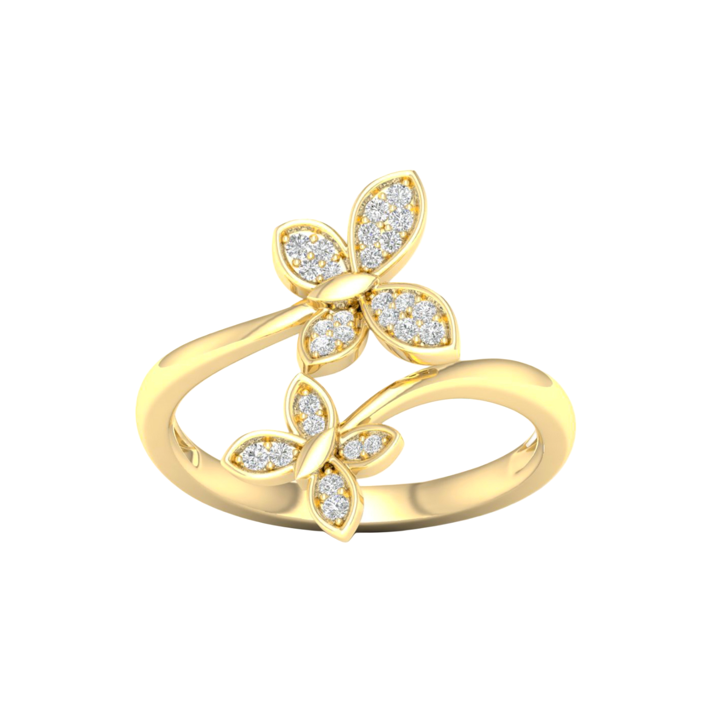 The Enchanted Pavé Butterfly Ring