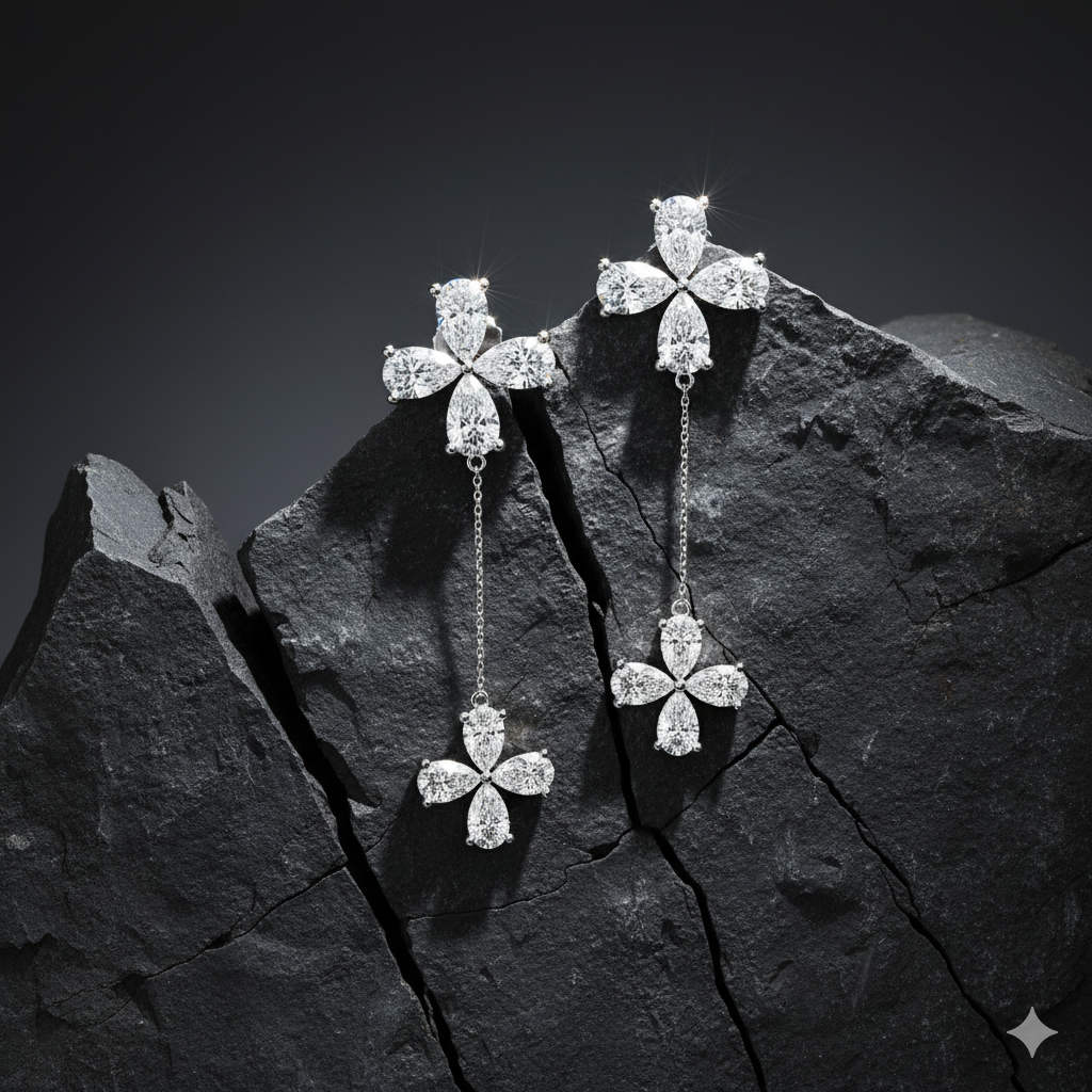 The Amorati Stella Bloom Drop Earrings