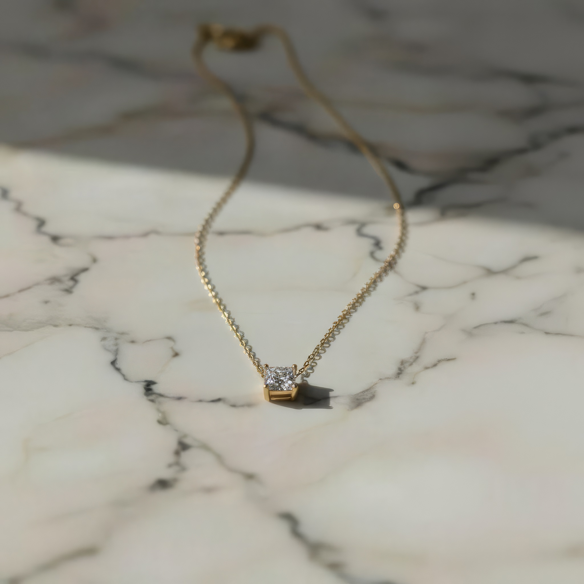 Bold Round Solitaire Diamond Pendant