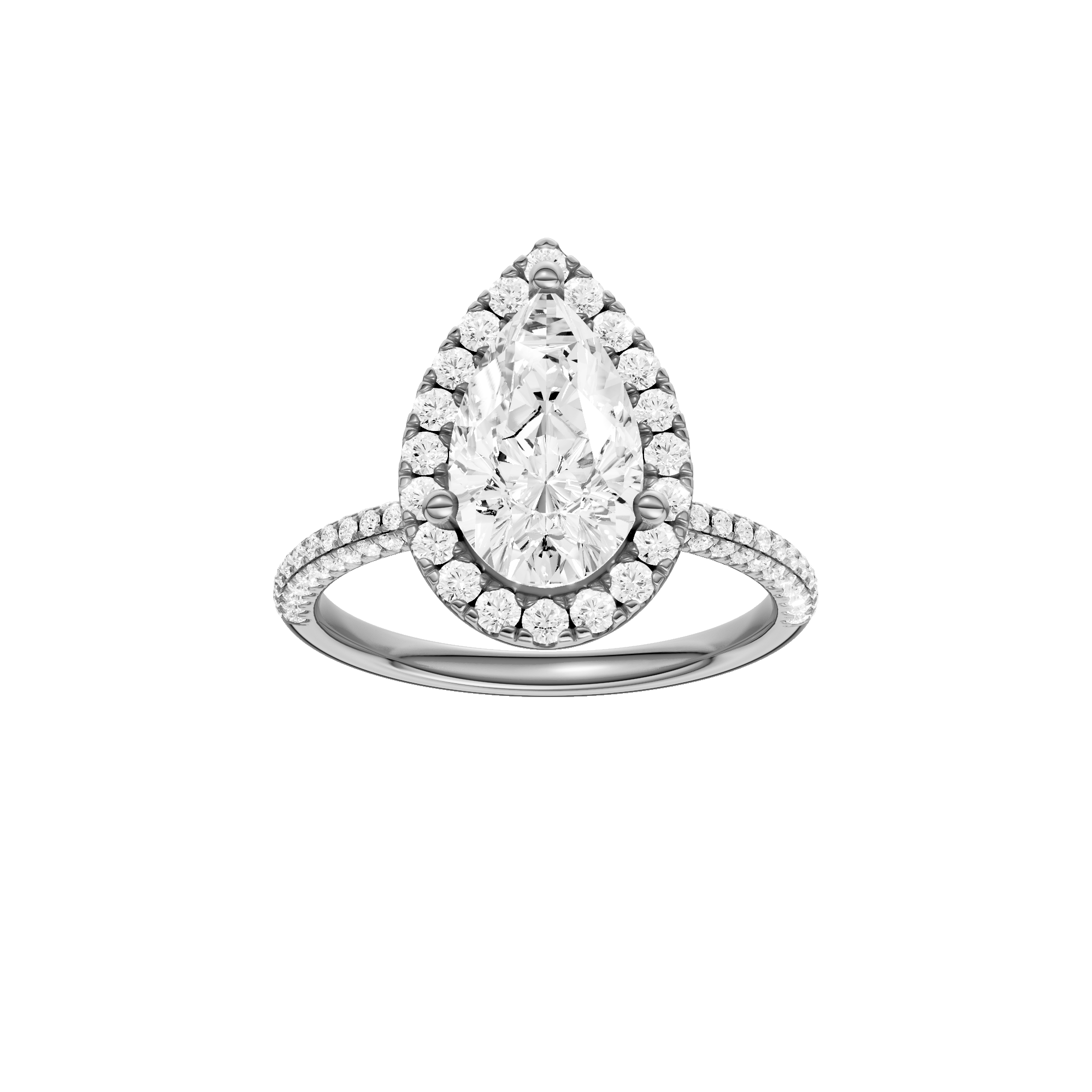 Provenance: Pear, Pavé, Halo