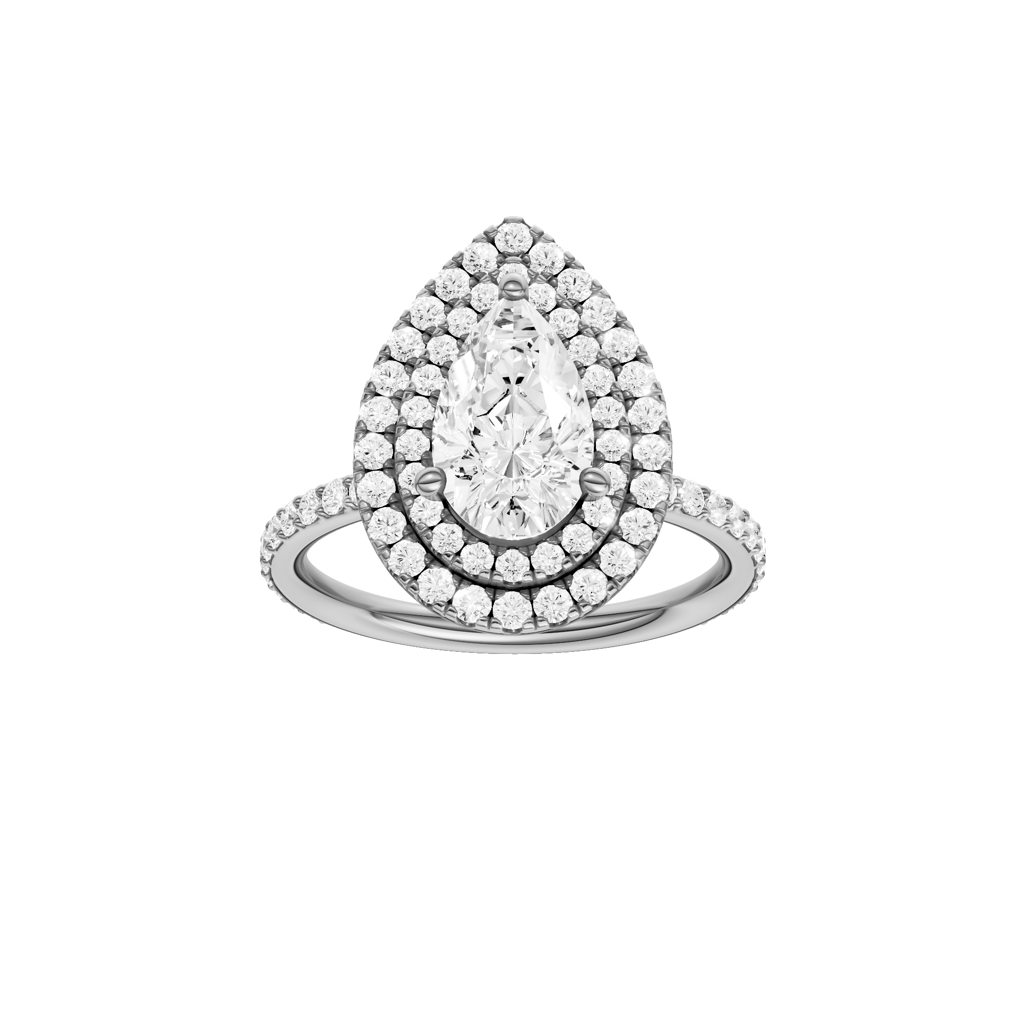 Alight: Pear, Prong, Double Halo