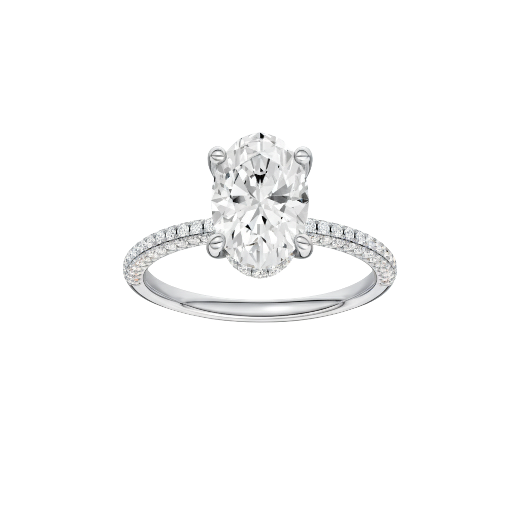 Alight: Oval, Pavé, Hidden Halo