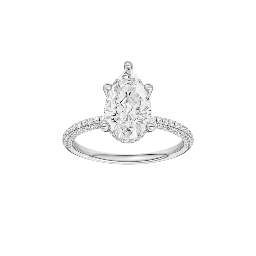 Alight: Pear, Pavé, Hidden Halo