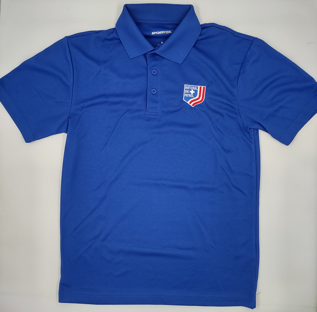 NSP Branded - Men's Performance Polo - Royal with NSP Shield - Sm