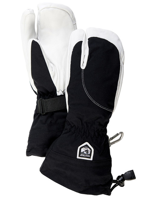 Hestra - Women's Heli 3-Finger Ski Glove - Black & White