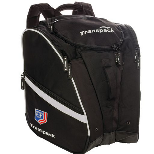 Transpack - TRV Ballistic Pro Ski Boot Carry Bag - Black w/ Silver Reflect with NSP Shield Logo