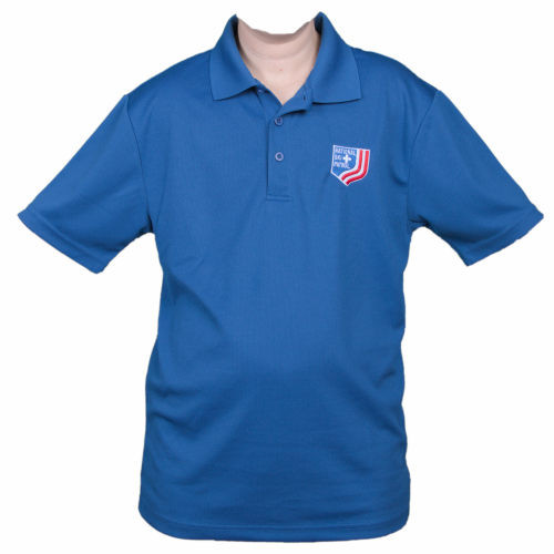 NSP Branded - Men's Performance Polo - Royal with NSP Shield - Sm & 2XL Only - SALE!
