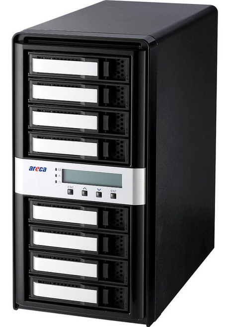 Areca ARC-8050T5U 96TB with Spare (8-Bay Thunderbolt 5 RAID Storage Enclosure – [96TB] – 8 Drives + 1 Spare
