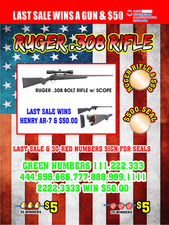 RUGER .308 BOLT RIFLE W/ SCOPE & HENRY AR-7