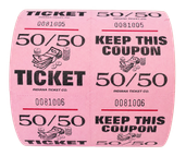 Double Roll 50/50 Tickets - Pink