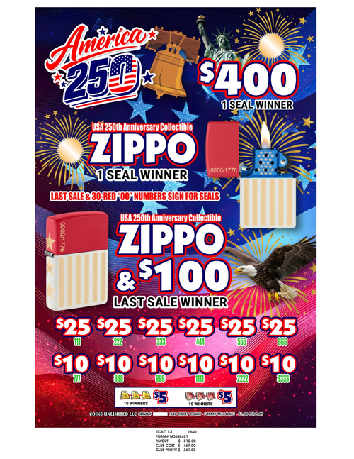Zippo Collectible Lighters - America 250th