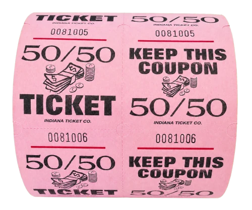 Marquee 50/50 Tickets - Assorted Colors