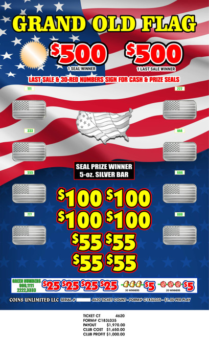 GRAND OLD FLAG (COIN BOARD) 2025