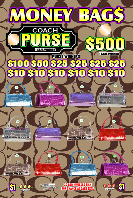 MONEY BAGS (COACH & MINI PURSES) - NATURAL 2280