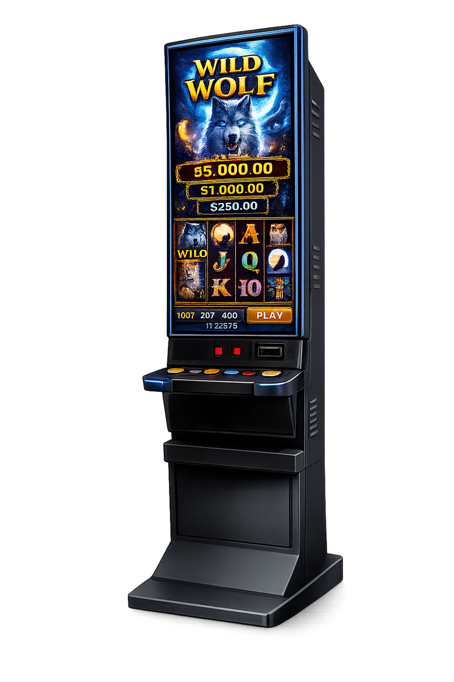 Primo e-tab machine — tall portrait cabinet