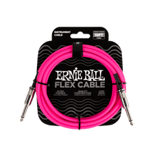 Ernie Ball 10ft Flex Instrument Cables Pink PO6413
