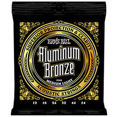 Ernie Ball 2566 Aluminum Bronze Acoustic Strings Medium Light 12-54