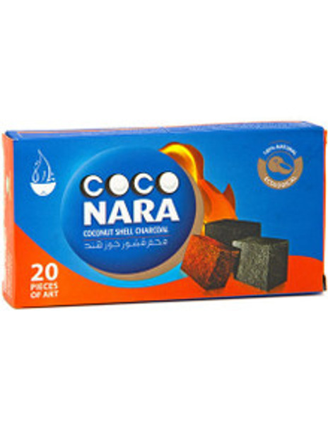 CHARCOAL COCO NARA COCONUT SHELL 20 FLAT PCS/BOX