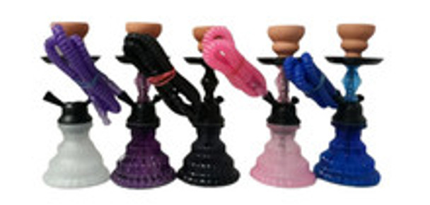 ZEBRA BLACK THUNDER 10.5" SINGLE HOSE HOOKAH ASSORTED COLORS