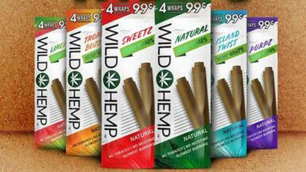 WILD HEMP WRAPS 4 FOR 99C [4CT/PK 20PK/BOX]