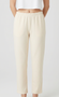Cream pocket free yoga straight leg pants