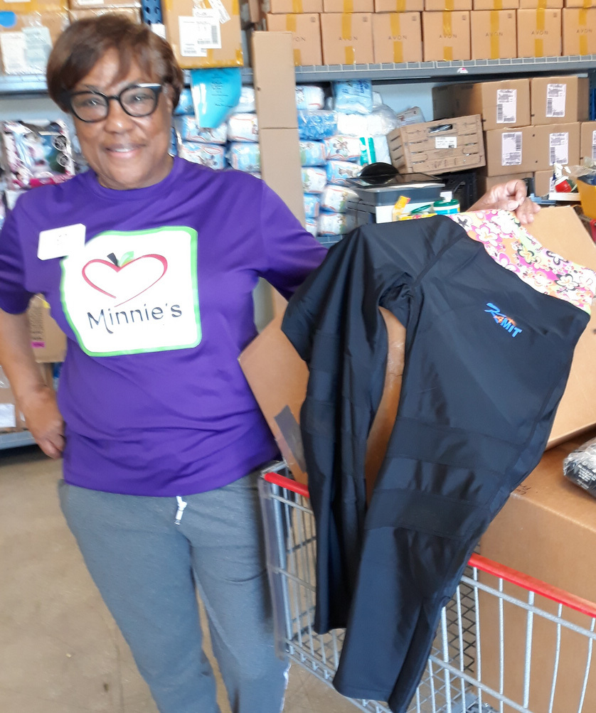 Minnie's Worker Showing KaMIT Wear Tights